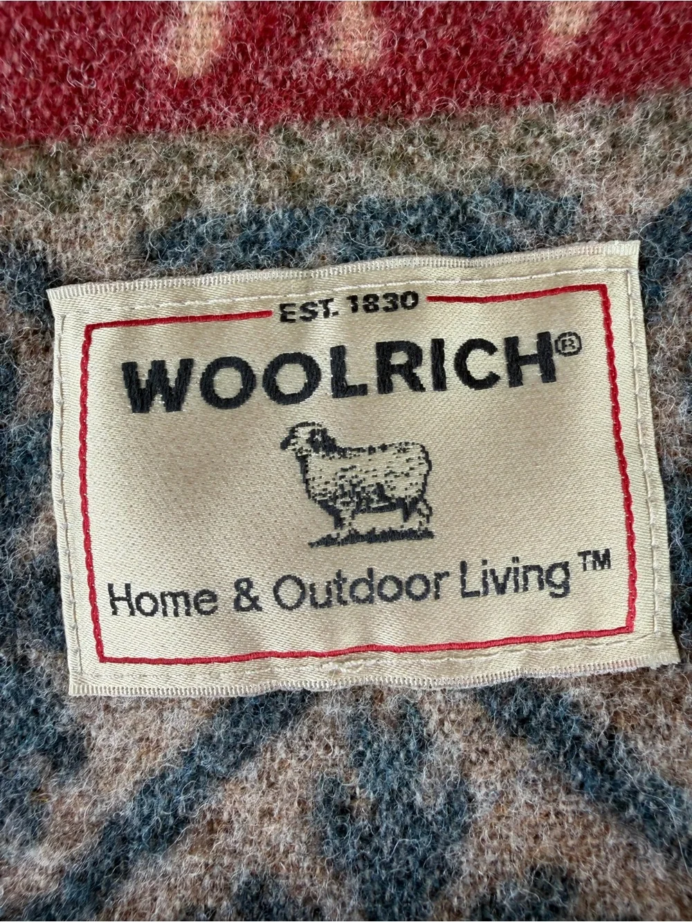 VTG Woolrich Lodge Camp Fair Isle Blanket Sherpa Moose Fish Leaves 57x64 GUC